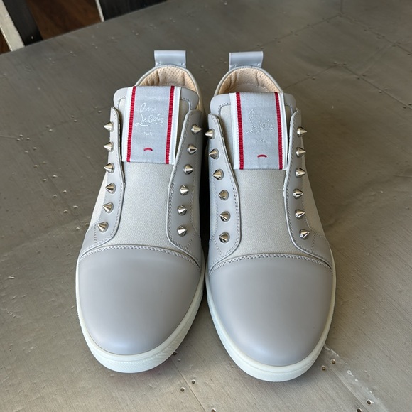 Christian Louboutin f.a.v. Fav fique sneaker vontade flat goose gray grey sz 45 main image 9